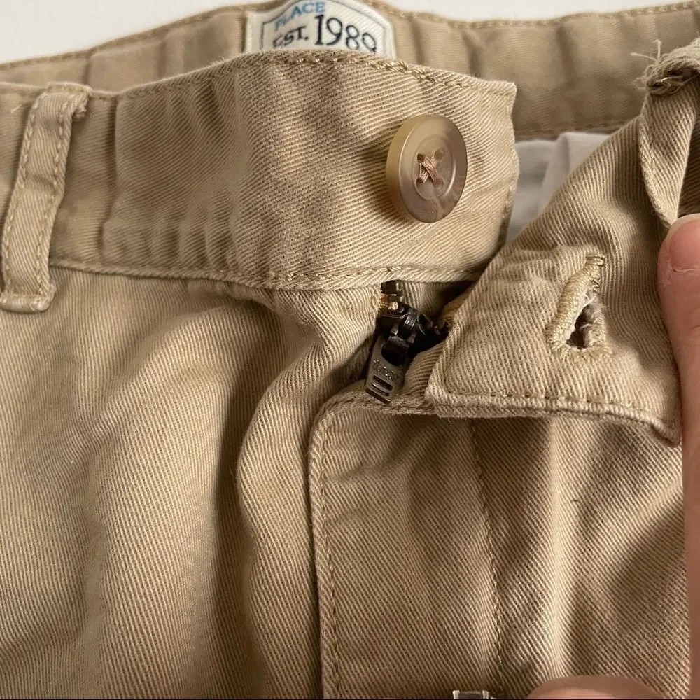 The Children’s Place Khaki Flat Front Chino Pants Size 6 Husky